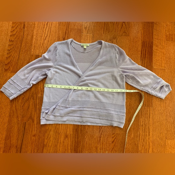 Dana Buchman Womens Sweater, Purple, Cardigan Textured Knit Asymmetric, size Lg. - Picture 11 of 11